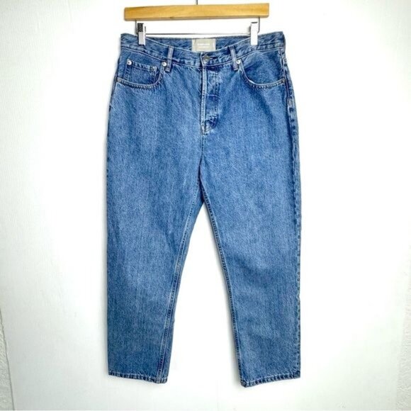 EVERLANE The 90s Cheeky Jean high rise strength leg size 30 Crop - Picture 2 of 13